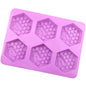 6 Grids Bee Hive Silikon Kuchen Formen Handgemachte Aroma Seife Mould, 6 Grids Bee Hive