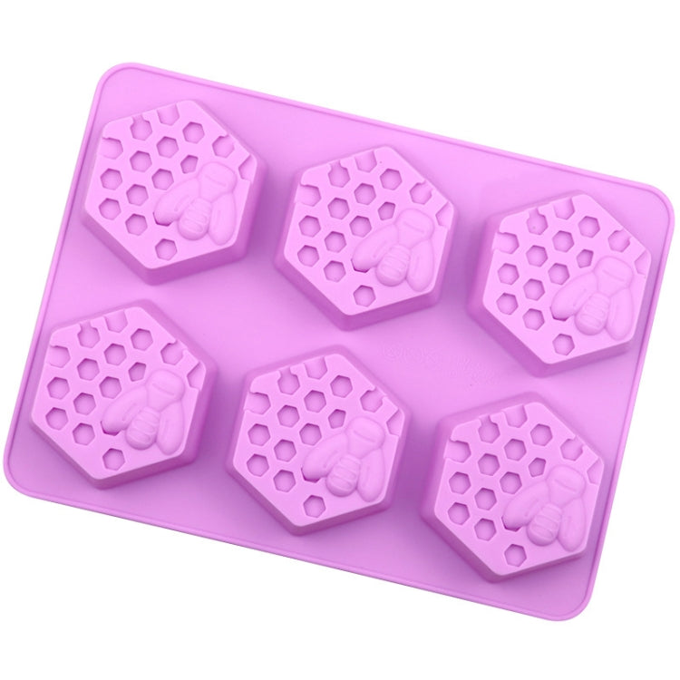 6 Grids Bee Hive Silikon Kuchen Formen Handgemachte Aroma Seife Mould, 6 Grids Bee Hive