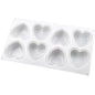 8 Grids Herz Silikon Schokoladenform Handgemachte Aroma Seifenform, 8 Grids Herz