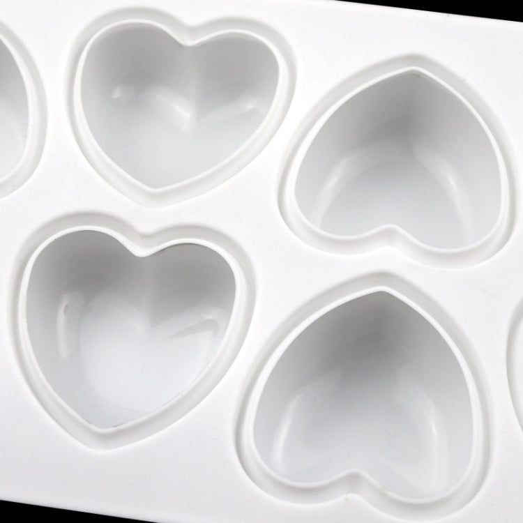 8 Grids Herz Silikon Schokoladenform Handgemachte Aroma Seifenform, 8 Grids Herz