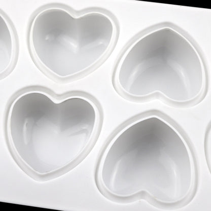 8 Grids Herz Silikon Schokoladenform Handgemachte Aroma Seifenform, 8 Grids Herz