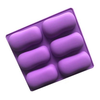 6 Grids Handgemachte Aromatherapie Seife Mould Backen DIY Silikon Formen, 6 Grids Seife Mould