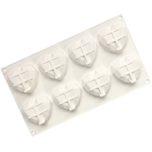 8 Grids Zwei Reihen Herz Schokolade Form DIY Backen Kuchen Werkzeuge