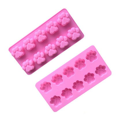 10 Grids Cartoon Kitten Claw Bear Paw Silicone Soap Molds DIY Chocolate Baking Mould, 10 Grids Kitten Claw Pink, 10 Grids Kitten Claw Light Blue