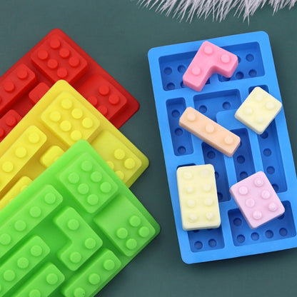 Block Silicone DIY Baking Molds Handmade Aroma Soap Mould, Yellow Block, Red Block, Blue Block