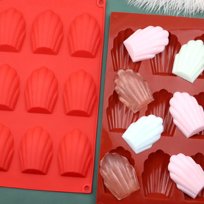 9 Grids Shells Silicone Baking Molds DIY Handmade Soap Mould