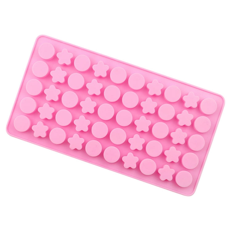 50 Grids Round Pentagram Chocolate Fondant Drip Cookie Molds DIY Jelly Pudding Mould, 50 Grids Round Pentagram
