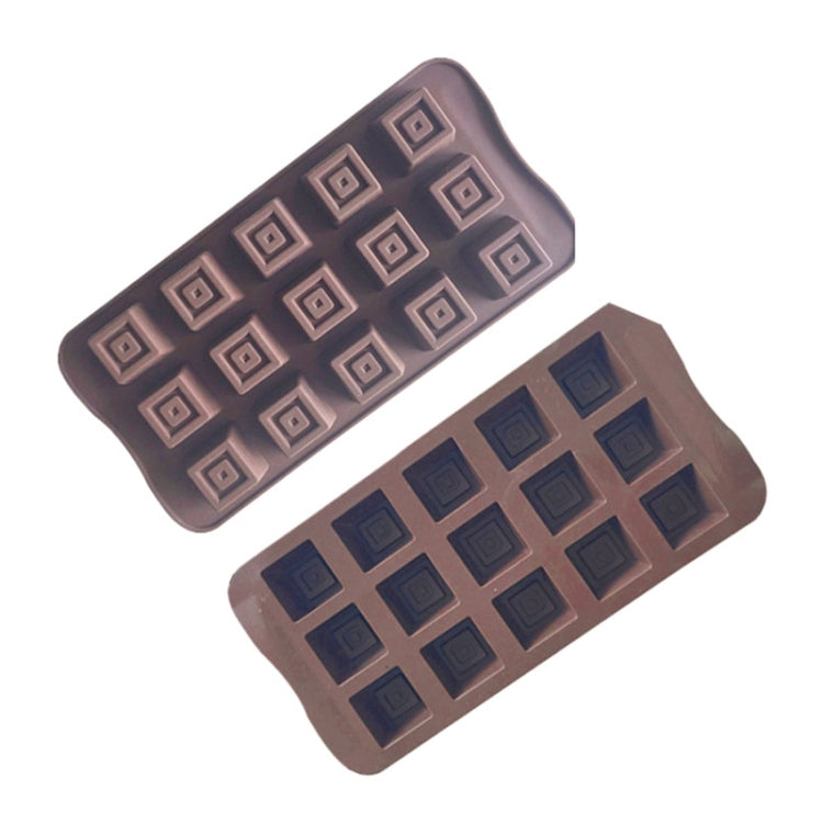 15 Grids Square Seife Mould DIY Silikon Schokolade Form, 15 Grids Square