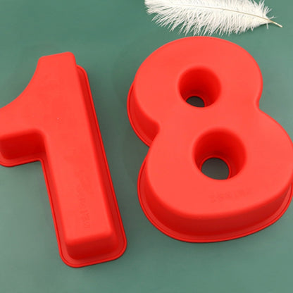 Digitale Silikon-Kuchenbackform zum Selbermachen von Keksformen, Nummer 0, Nummer 1, Nummer 2, Nummer 3, Nummer 4, Nummer 5, Nummer 6, Nummer 7, Nummer 8