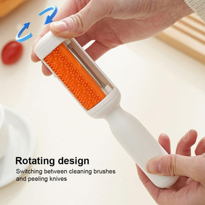 2 in 1 Schäler mit Reinigungsbürste Haushalts-Obst-Kartoffel-Gemüseschäler