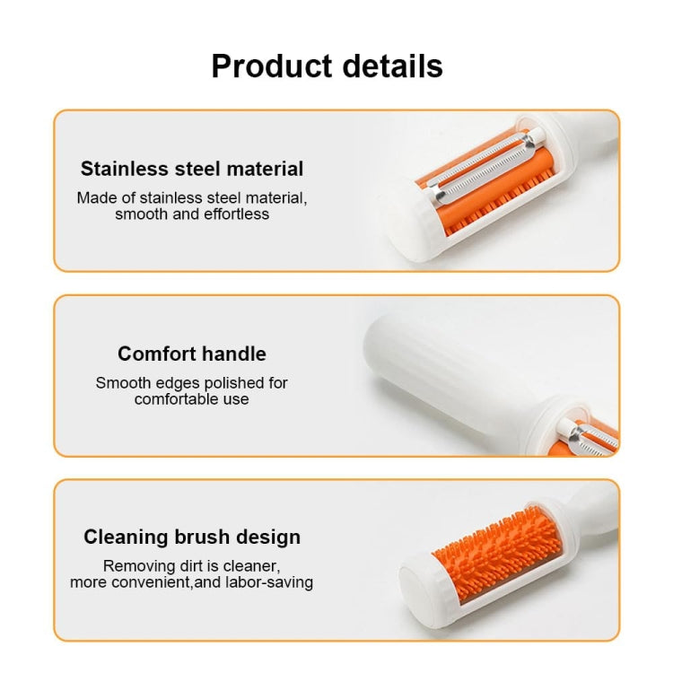 2 in 1 Schäler mit Reinigungsbürste Haushalts-Obst-Kartoffel-Gemüseschäler