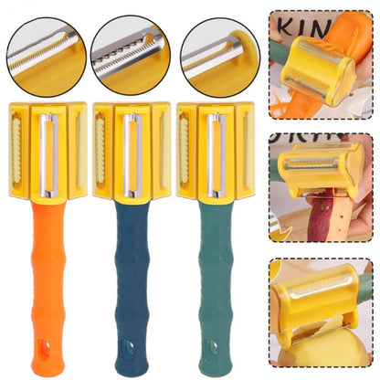 3-in-1 Haushaltsküche Gemüse- und Obstschälmesser aus Edelstahl