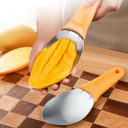 Mango-Schneide- und Würfelwerkzeug, multifunktionaler Fruchtschalentrenner aus Edelstahl, Mangoschneider