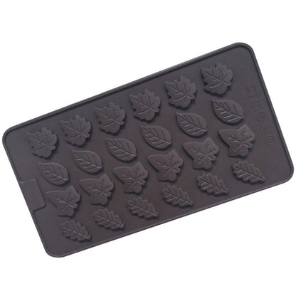 24 Grids Baum Blatt Silikon Schokolade Form DIY Handgemachte Seife Form