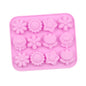 12 Grids Blume Silikon Kuchen Form DIY Handgemachte Seife Form