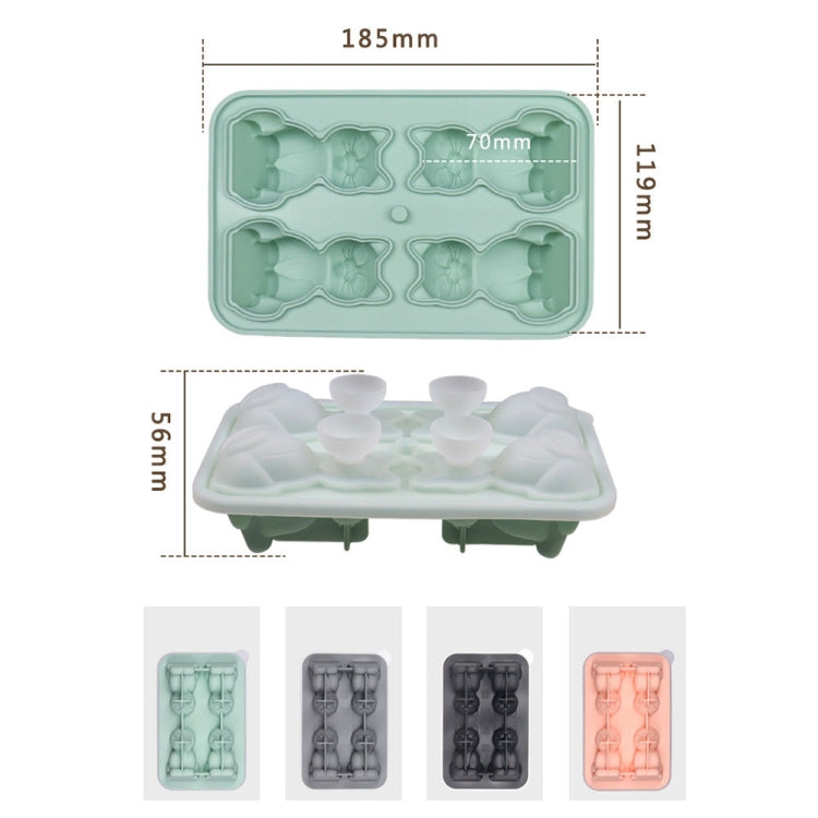 3D-Katzenform Bar Home Silikon Eisform Whisky Eisbox