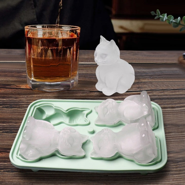 3D-Katzenform Bar Home Silikon Eisform Whisky Eisbox