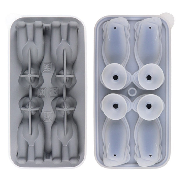 3D Dog Shaped Household Silicone Ice Mold Bar Ice Making Box