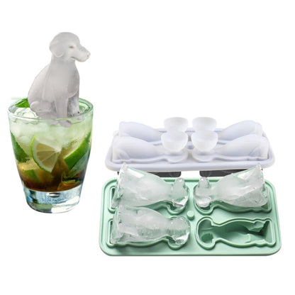 3D Dog Shaped Household Silicone Ice Mold Bar Ice Making Box