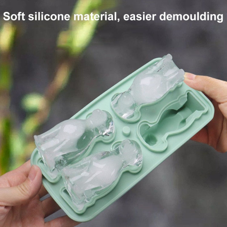 3D Dog Shaped Household Silicone Ice Mold Bar Ice Making Box