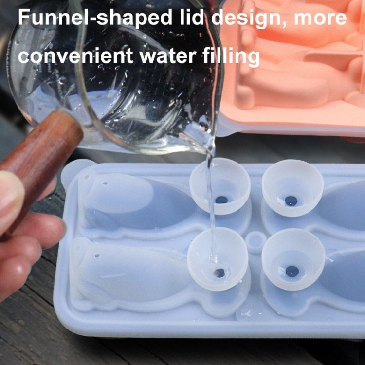 3D Dog Shaped Household Silicone Ice Mold Bar Ice Making Box