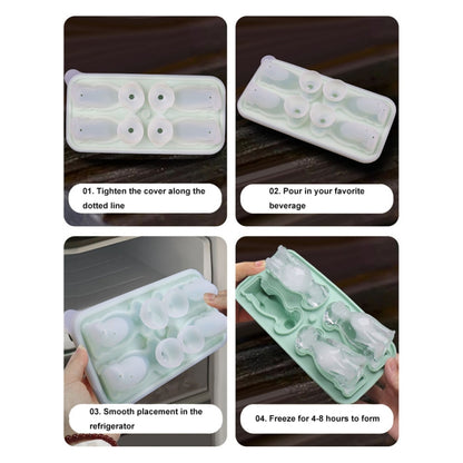 3D Dog Shaped Household Silicone Ice Mold Bar Ice Making Box
