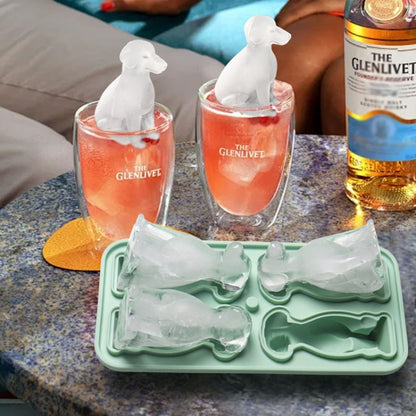 3D Dog Shaped Household Silicone Ice Mold Bar Ice Making Box