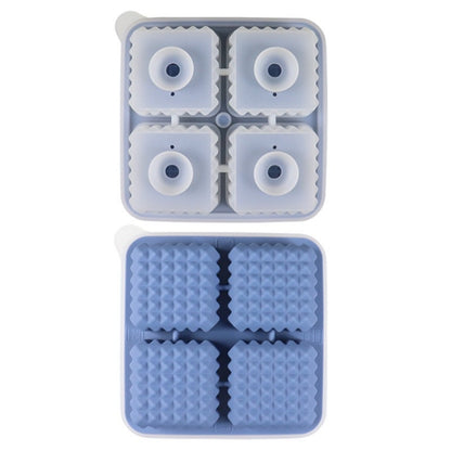 Bar Home Baking Silikon-Eisform Whisky-Eisbox, rosa Quadrat, grünes Quadrat, dunkelblaues Quadrat, graues Quadrat, rosa rund, grün rund, dunkelblau rund, grau rund