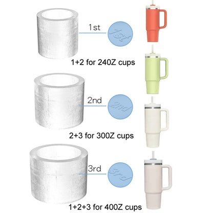 For Stanley Water Cup Silicone Ice Mould Ice Cubes Easy Release, 1st Pink, 1st Green, 1st Blue, 2nd Pink, 2nd Green, 2nd Blue, 3rd Pink, 3rd Green, 3rd Blue