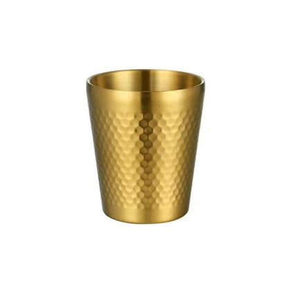 Hammerbecher aus Edelstahl 304, verdickte doppelschichtige Restaurant-Teetassen, 175 ml, 260 ml, 300 ml, 350 ml, 450 ml