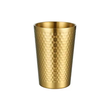 Hammerbecher aus Edelstahl 304, verdickte doppelschichtige Restaurant-Teetassen, 175 ml, 260 ml, 300 ml, 350 ml, 450 ml