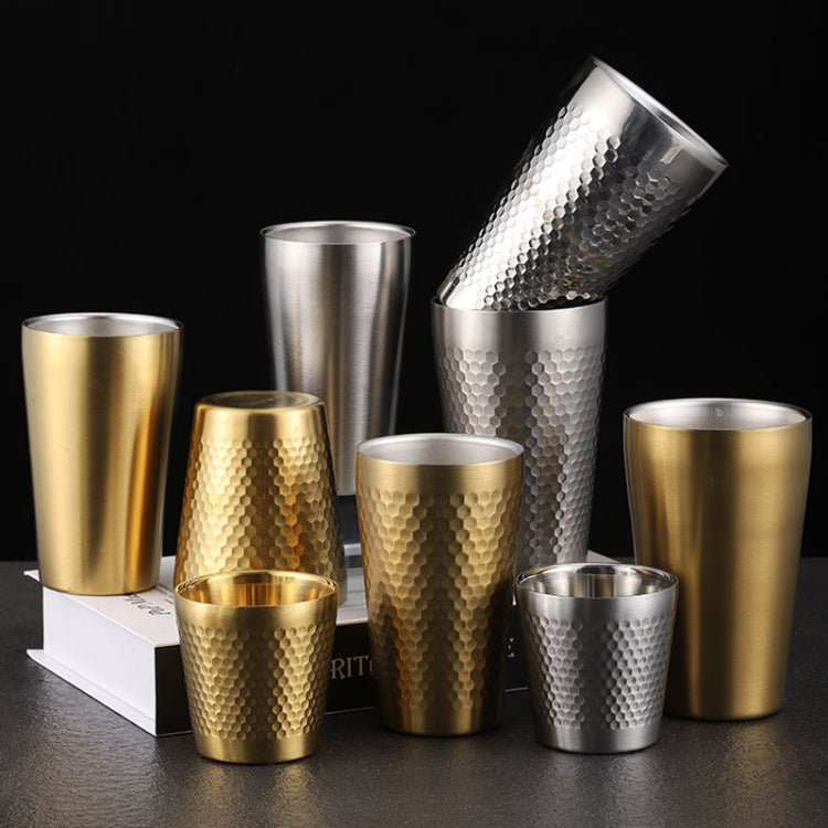 Hammerbecher aus Edelstahl 304, verdickte doppelschichtige Restaurant-Teetassen, 175 ml, 260 ml, 300 ml, 350 ml, 450 ml