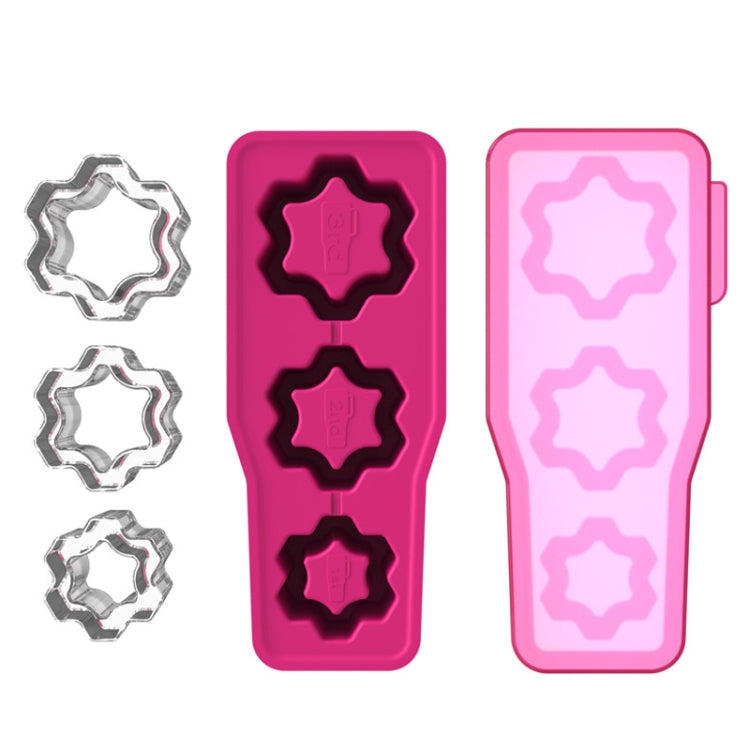 Für Stanley Silikon-Eisfach mit großem Fassungsvermögen, Eisform mit Deckel, Schneeflocke Blau, Schneeflocke Grün, Schneeflocke Pink, Tasse Blau, Tasse Grün, Tasse Pink
