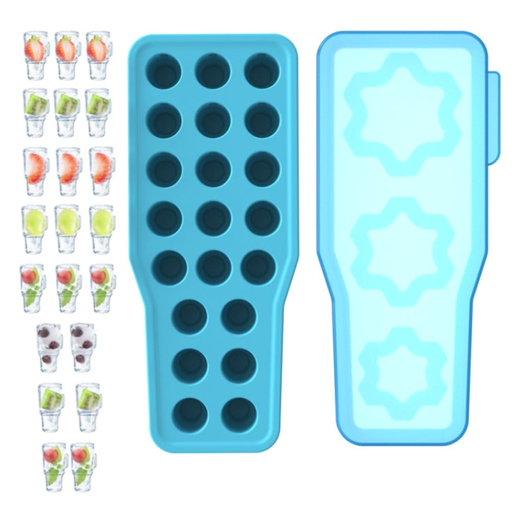 Für Stanley Silikon-Eisfach mit großem Fassungsvermögen, Eisform mit Deckel, Schneeflocke Blau, Schneeflocke Grün, Schneeflocke Pink, Tasse Blau, Tasse Grün, Tasse Pink