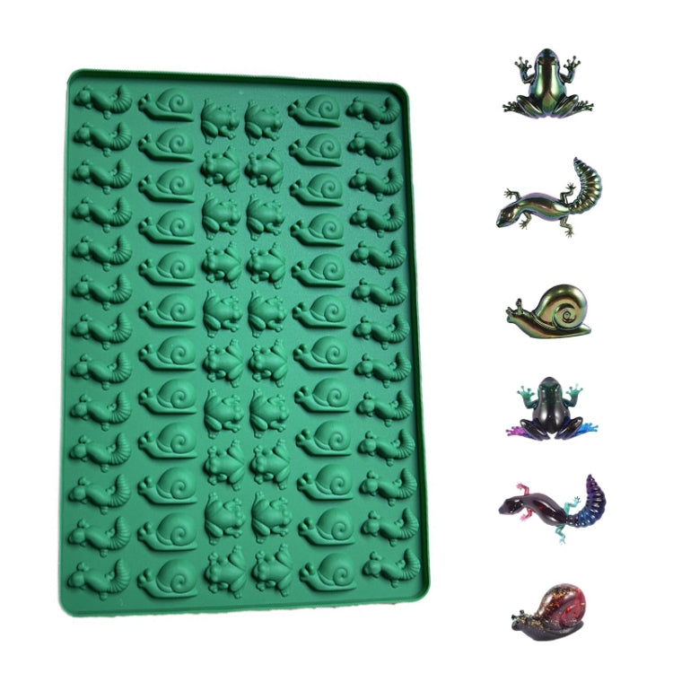 70-Cavity Mini Frog Snail Gecko Silicone Molds For Making Pet Treats, Fondant, Cake, Chocolate, Candy, and Cookies, Frog Snail Gecko