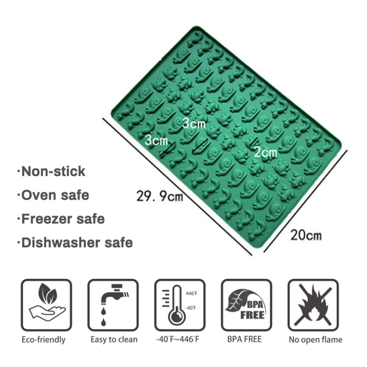 70-Cavity Mini Frog Snail Gecko Silicone Molds For Making Pet Treats, Fondant, Cake, Chocolate, Candy, and Cookies, Frog Snail Gecko