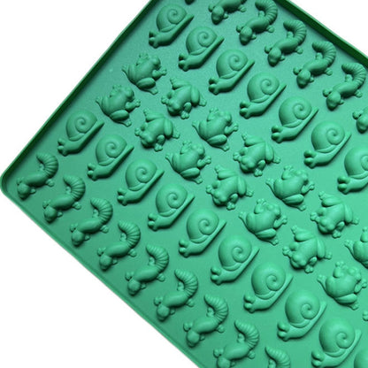 70-Cavity Mini Frog Snail Gecko Silicone Molds For Making Pet Treats, Fondant, Cake, Chocolate, Candy, and Cookies, Frog Snail Gecko