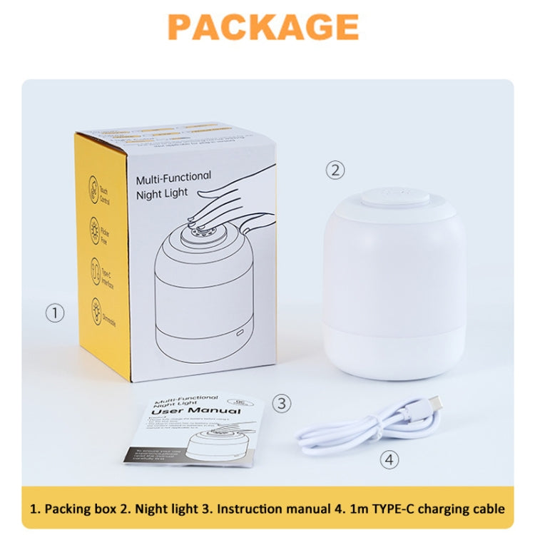 Wiederaufladbare LED-Nachtlicht-Nachttischlampe mit Touch-Steuerung, SE-Version 2400 mAh Weiß, PRO-Version 4000 mAh Weiß