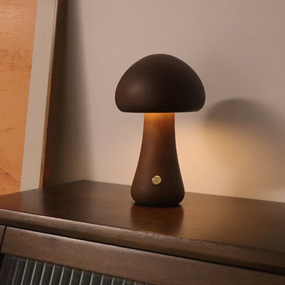 Mushroom Shape Night Light Touch Control Dimmable Bedside Atmosphere Lamp, A Type Beech, A Type Walnut, A Type Mixed, B Type Beech, B Type Walnut, B Type Mixed, C Type Beech, D Type Beech