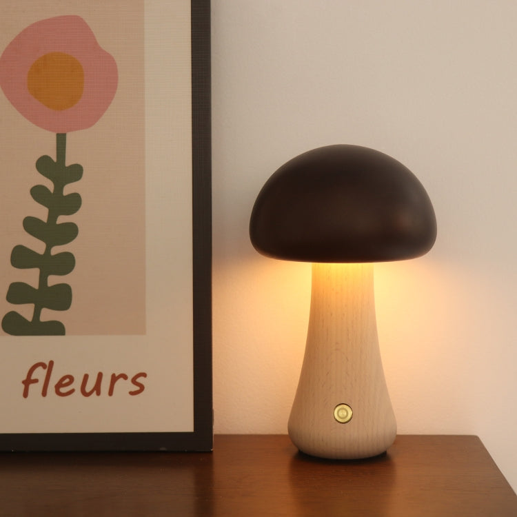 Mushroom Shape Night Light Touch Control Dimmable Bedside Atmosphere Lamp, A Type Beech, A Type Walnut, A Type Mixed, B Type Beech, B Type Walnut, B Type Mixed, C Type Beech, D Type Beech