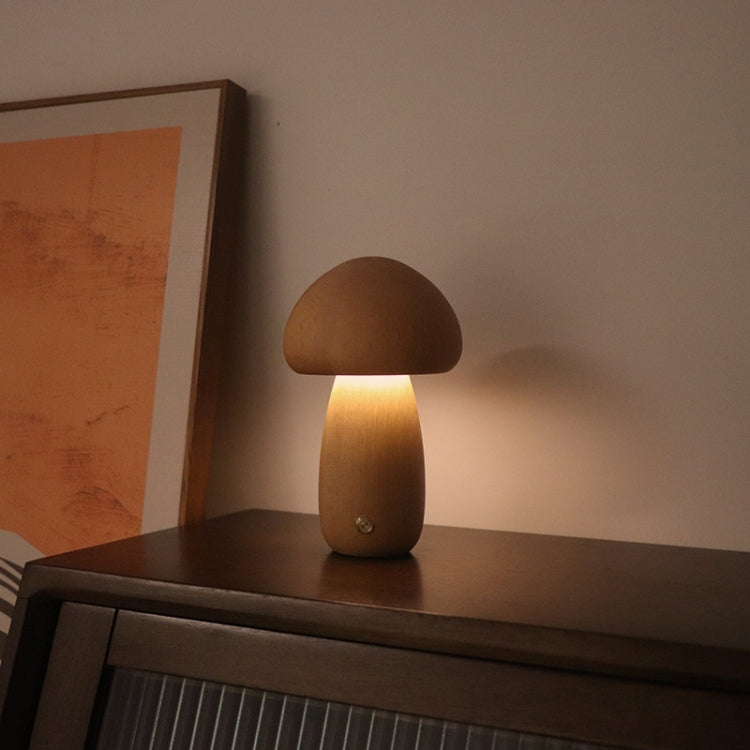 Nachtlicht in Pilzform, dimmbare Nachttisch-Atmosphärenlampe mit Touch-Steuerung, Typ A Buche, Typ A Walnuss, Typ A gemischt, Typ B Buche, Typ B Walnuss, Typ B gemischt, Typ C Buche, Typ C Walnuss, Typ D Buche, Typ D Walnuss
