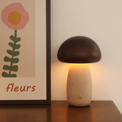 Mushroom Shape Night Light Touch Control Dimmable Bedside Atmosphere Lamp, A Type Beech, A Type Walnut, A Type Mixed, B Type Beech, B Type Walnut, B Type Mixed, C Type Beech, D Type Beech