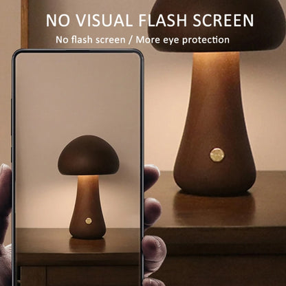 Mushroom Shape Night Light Touch Control Dimmable Bedside Atmosphere Lamp, A Type Beech, A Type Walnut, A Type Mixed, B Type Beech, B Type Walnut, B Type Mixed, C Type Beech, D Type Beech
