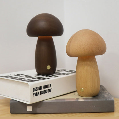 Mushroom Shape Night Light Touch Control Dimmable Bedside Atmosphere Lamp, A Type Beech, A Type Walnut, A Type Mixed, B Type Beech, B Type Walnut, B Type Mixed, C Type Beech, D Type Beech