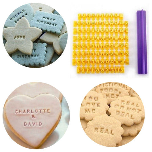 Englisches alphanumerisches Symbol Siegel Keksform beweglicher Typ Kuchenform-Set, Kuchenform-Set
