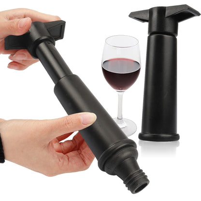 Rotwein-Vakuumpumpe, Weinverschluss-Set aus Silikon, schwarze Pumpe, 2 Verschlussstopfen (OPP-Beutel), schwarze Pumpe, 2 Verschlussstopfen (Box), 2 Verschlussstopfen mit drei Löchern (OPP-Beutel), schwarze Pumpe, dreiteilige Box