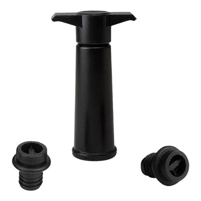 Rotwein-Vakuumpumpe, Weinverschluss-Set aus Silikon, schwarze Pumpe, 2 Verschlussstopfen (OPP-Beutel), schwarze Pumpe, 2 Verschlussstopfen (Box), 2 Verschlussstopfen mit drei Löchern (OPP-Beutel), schwarze Pumpe, dreiteilige Box