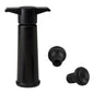 Rotwein-Vakuumpumpe, Weinverschluss-Set aus Silikon, schwarze Pumpe, 2 Verschlussstopfen (OPP-Beutel), schwarze Pumpe, 2 Verschlussstopfen (Box), 2 Verschlussstopfen mit drei Löchern (OPP-Beutel), schwarze Pumpe, dreiteilige Box