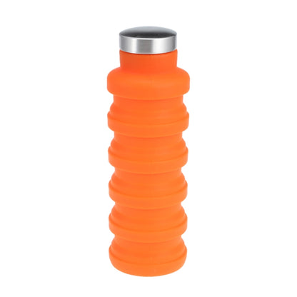 Tragbare Silikon-Wasserflasche, einziehbar, faltbar, Kaffeeflasche, für Outdoor-Reisen, Trinken, Sportgetränk, Wasserkocher, Fassungsvermögen: 500 ml, Grau, Orange, Blau, Lila