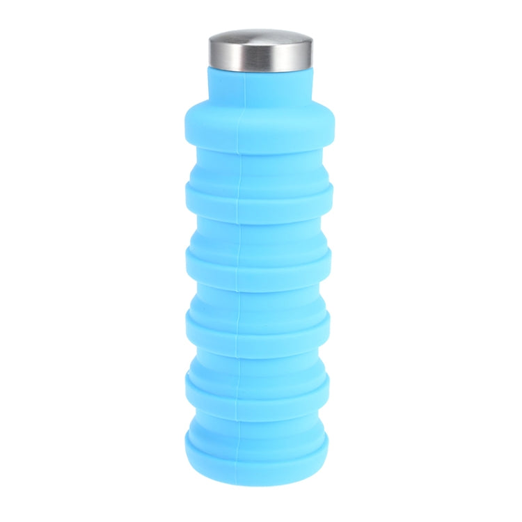Tragbare Silikon-Wasserflasche, einziehbar, faltbar, Kaffeeflasche, für Outdoor-Reisen, Trinken, Sportgetränk, Wasserkocher, Fassungsvermögen: 500 ml, Grau, Orange, Blau, Lila
